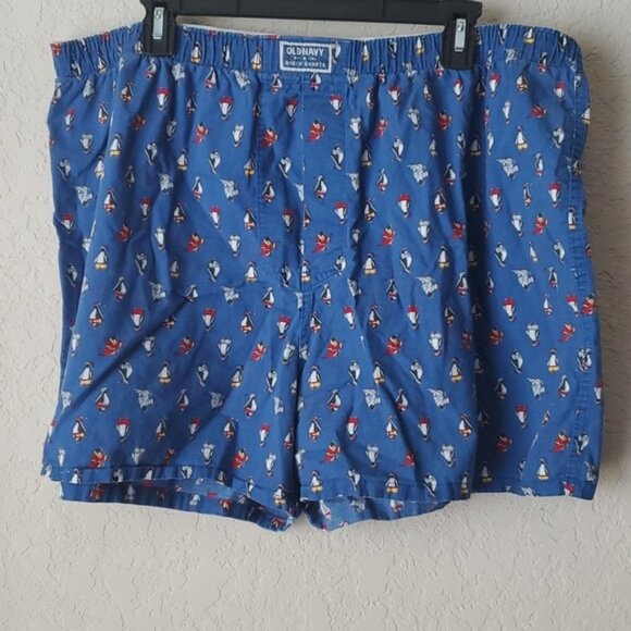 VTG 2002 Old Navy XL blue penguin boxer shorts - Picture 1 of 7